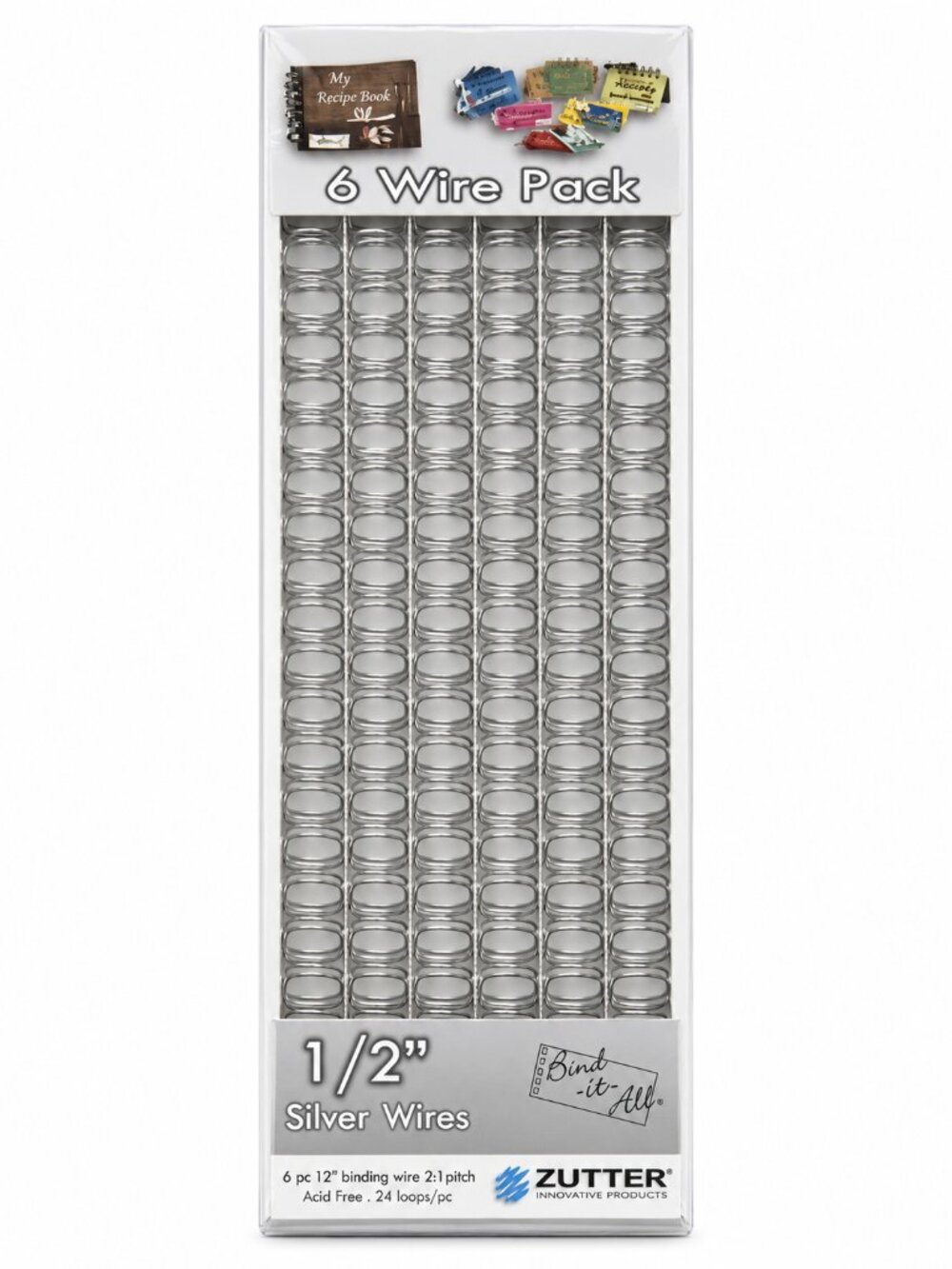Zutter Bind-It-All 1/2" Silver Binding Wires 6 Pack 2:1 Pitch NWT